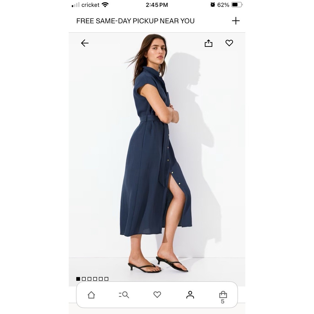 H&M Navy Blue Sleeveless‎ Maxi Dress Size small E081245 - Picture 4 of 12